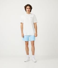 Bermuda con Cintura Elástica y Estampado de Rayas