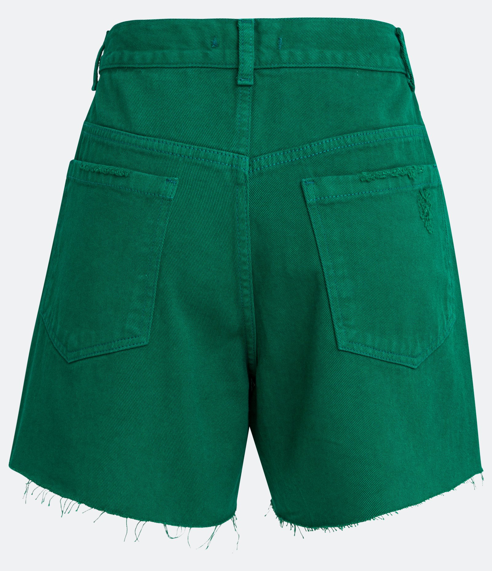 Short Boyfriend em Sarja com Puídos Verde 6