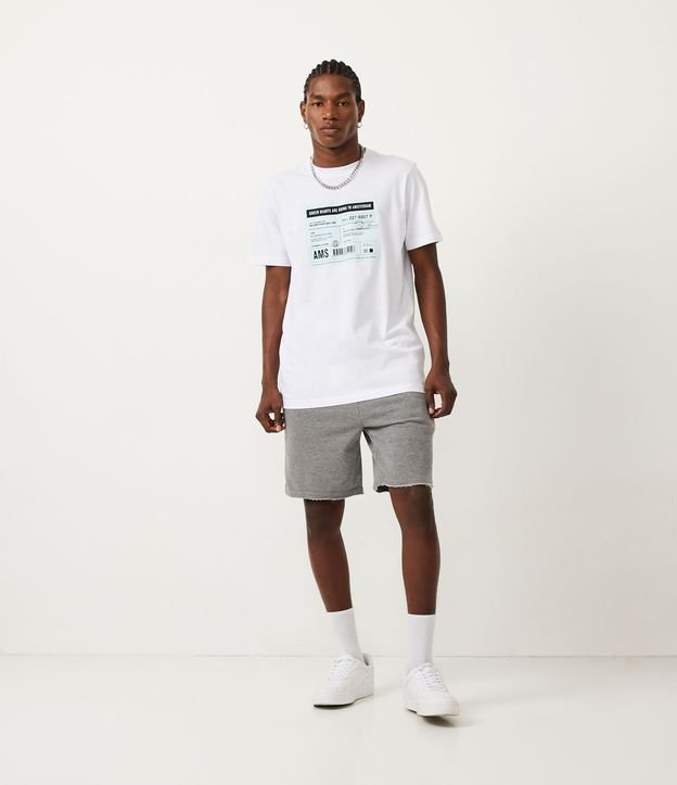 Bermuda Moletom com Cós Elástico