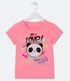 Imagem miniatura do produto Blusa Infantil en Media Malla con Estampado de Panda Grafitado - Talle 5 a 14 años Rosado 1