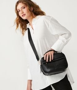 Bolsa Transversal Camera Bag com Alças de Gorgurão