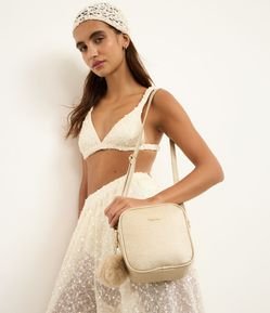 Bolsa Transversal Floater com Pompom