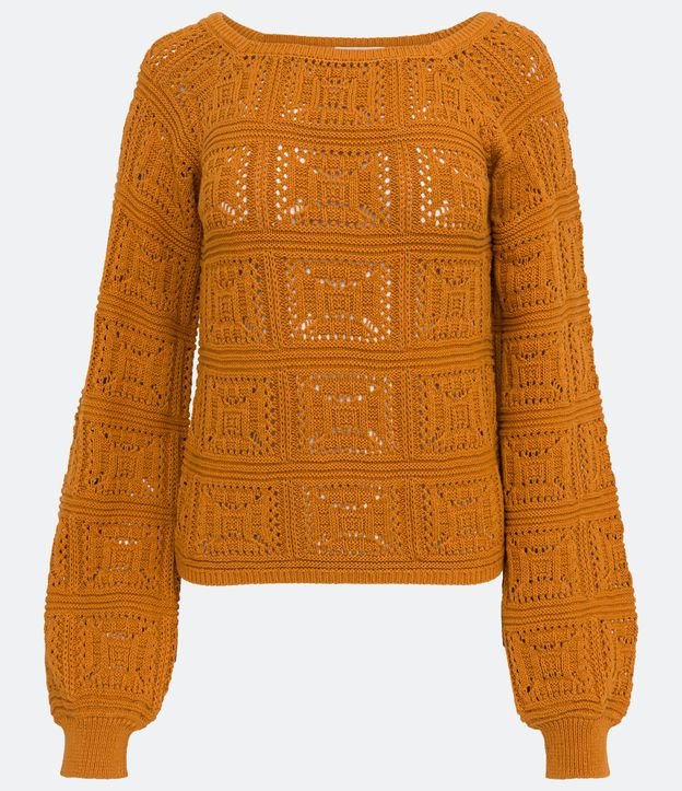 Suéter de Punto Diferenciado Amarillo 5