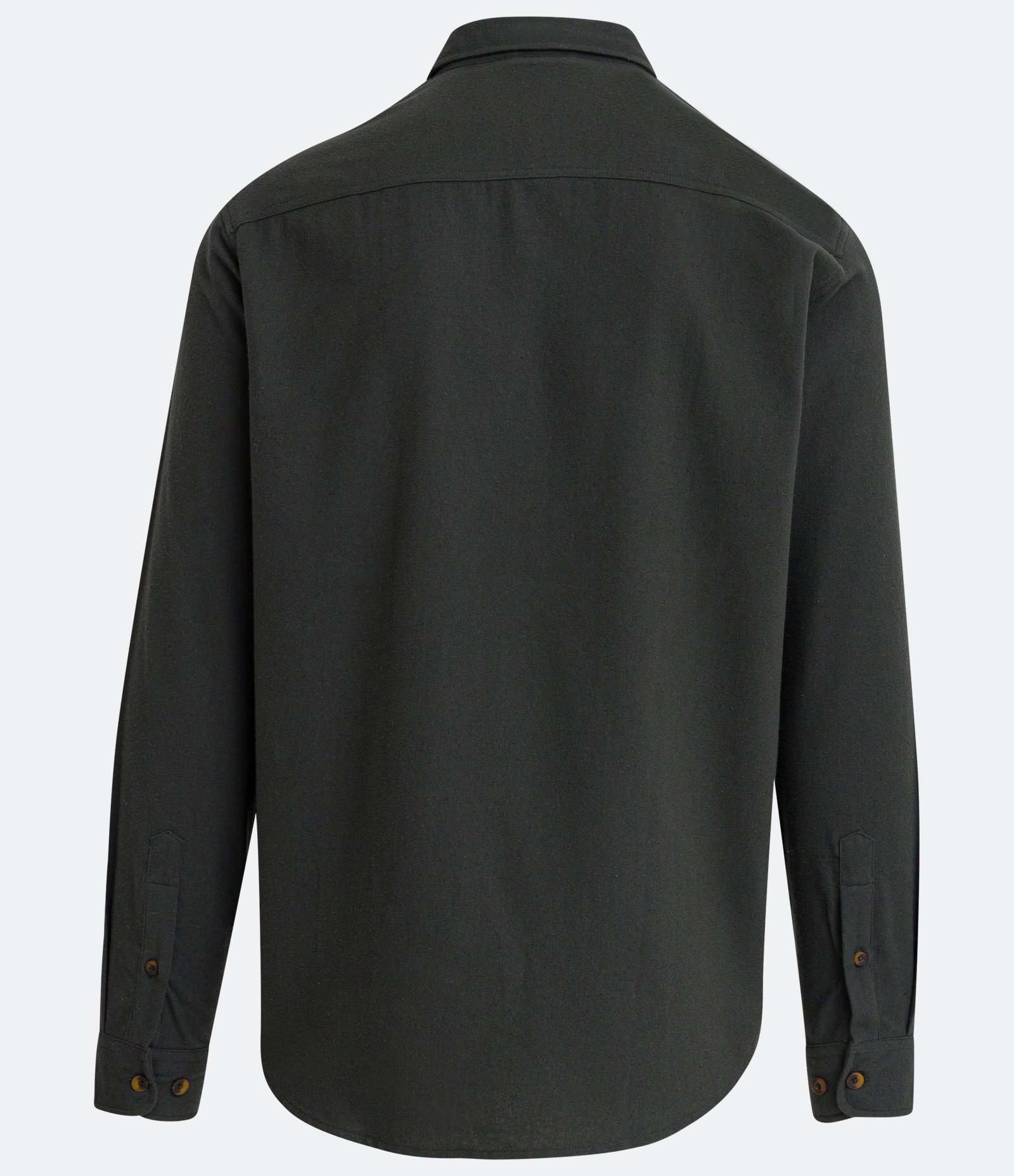Camisa Regular em Algodão com Bolsos e Manga Longa Cinza 2