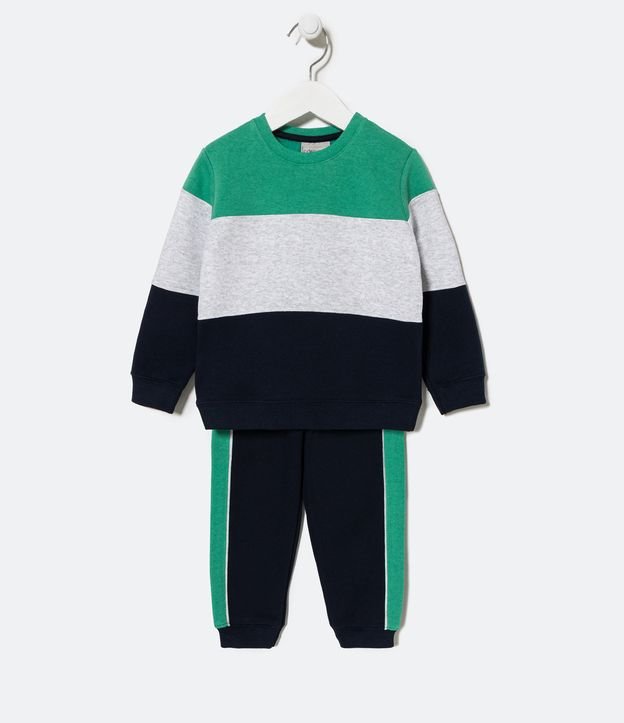 Conjunto Infantil em Moletom com Recortes - Tam 1 a 5 anos