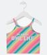 Imagem miniatura do produto Blusa Musculosa Cropped Infantil con Rayas Coloridas y Estampado Online - Talle 5 a 14 años Multicolores 1