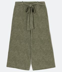 Calça Pantacourt em Viscolycra com Estampa Pontilhada Curve & Plus Size