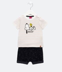 Conjunto Infantil con Estampado Snoopy - Talle 0 a 18 meses