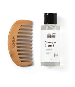 Kit Capilar com Shampoo 2 em 1 + Pente de Madeira Alchemia