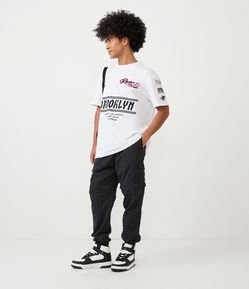 Calça Jogger Tática Vira Bermuda em Poliamida com Bolsos