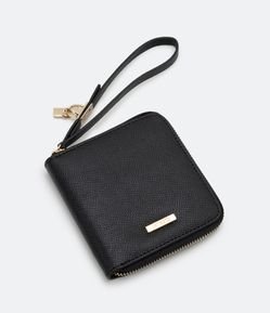 Carteira Pequena com Alça de Mão e Detalhe de Cadeado