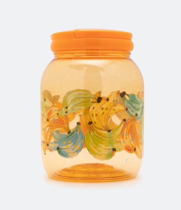Kit Jarra para Jugo 2,5l y 5 Vasos en Plástico con Estampado Tropical Naranja 5