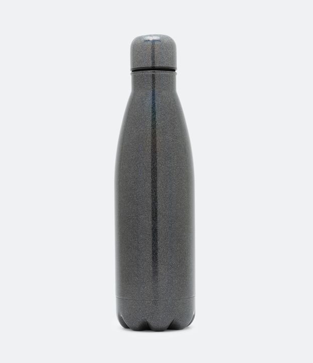Botella Térmica en Metal con Efecto de Brillos Capacidad 750ml Gris 1