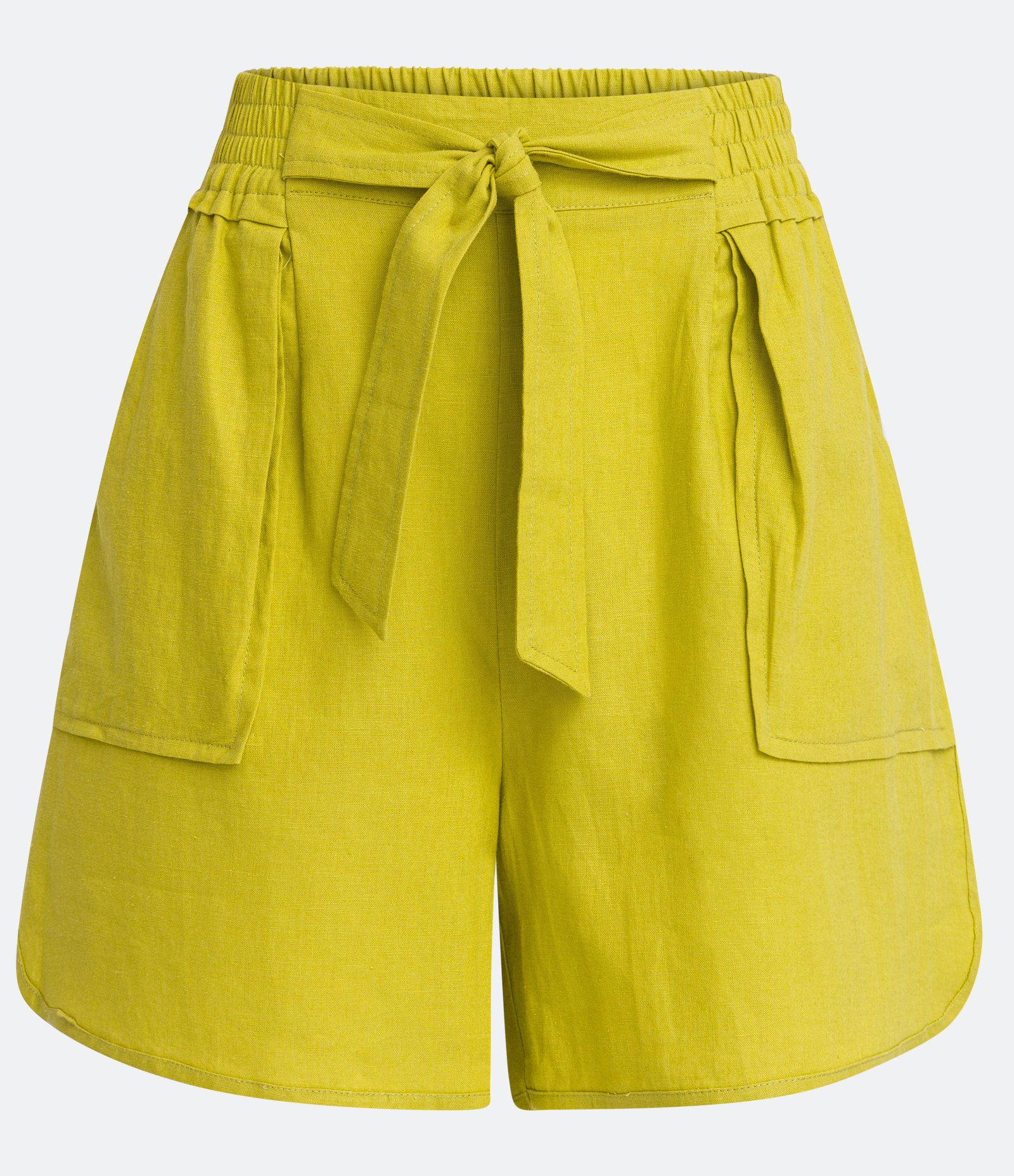 Short Runner em Viscolinho Amarelo 5
