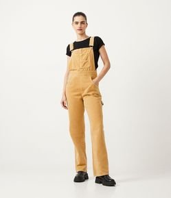 Jardineira Jeans com Bolsos Frontais