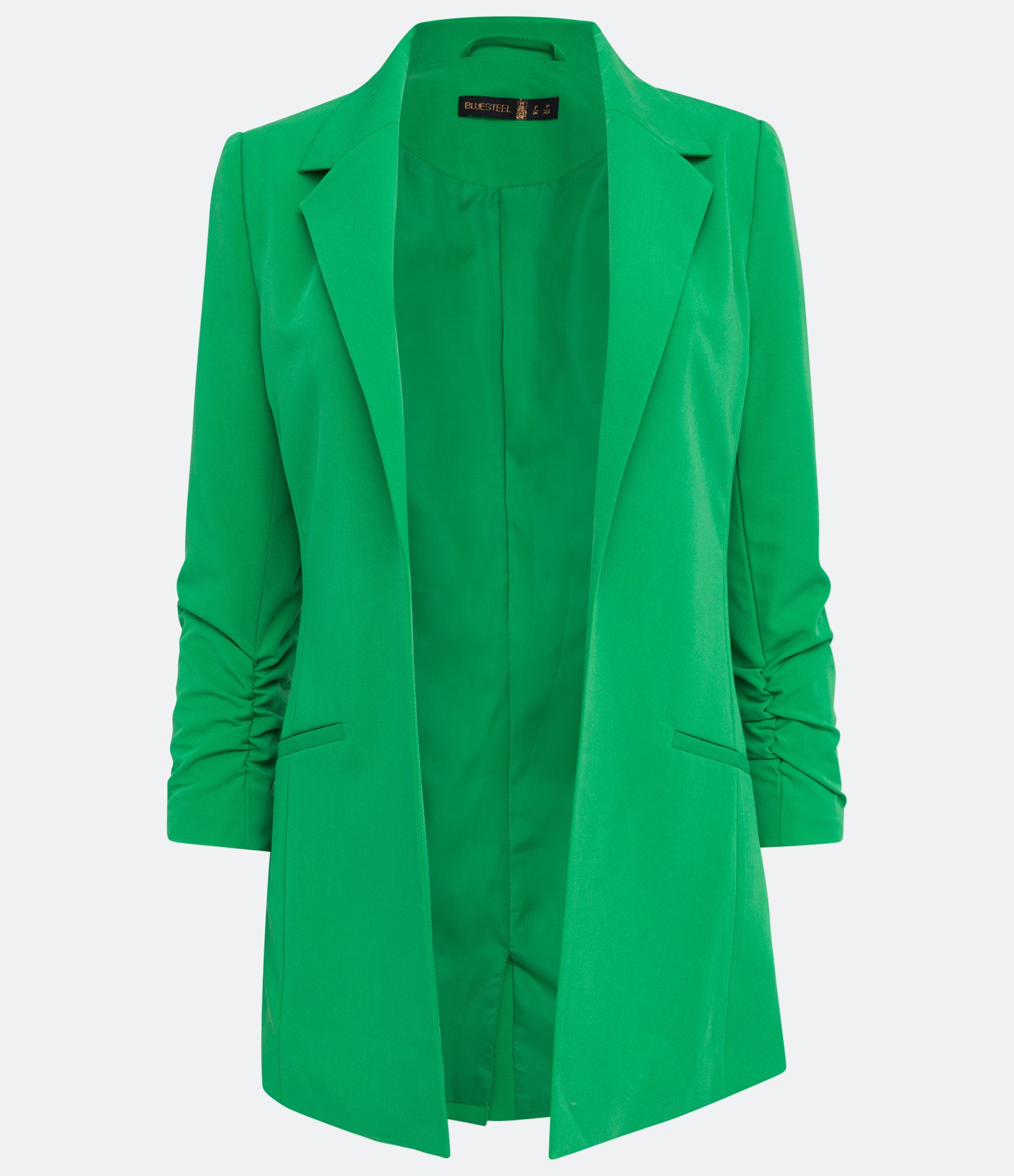 Blazer Alfaiataria Alongado em Crepe com Franzidos nos Punhos 6