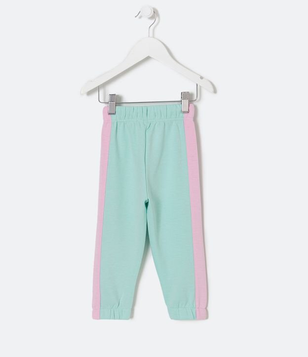Pantalón Jogger Infantil con Recortes Contrastantes y Cordón - Talle 1 a 5 años Azul 2