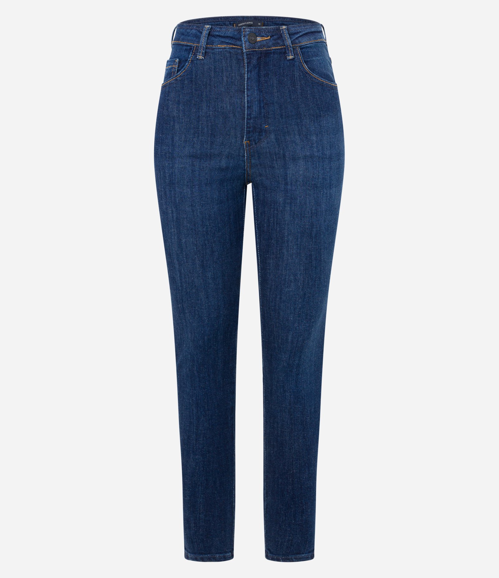 Calça Skinny em Jeans com Barra Dobrada Azul 6