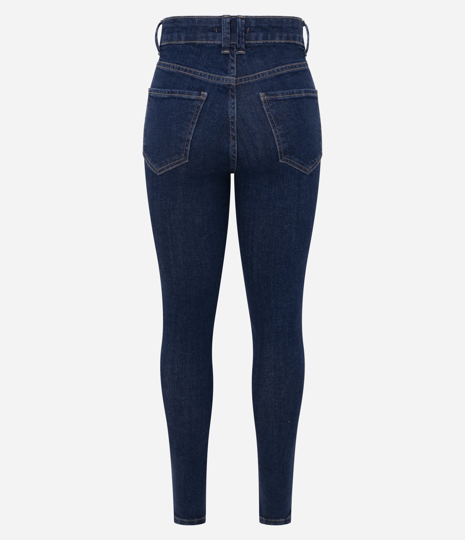 Calça Skinny em Jeans com Elastano Azul Escuro 6