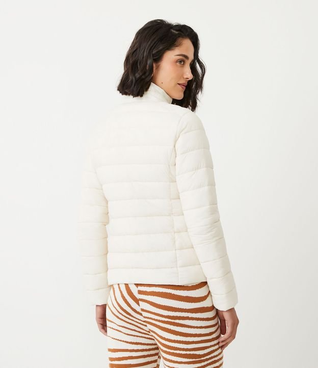 Jaqueta Puffer em Poliamida com Gola Alta Off White 3