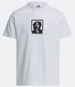 Camiseta em Algodão com Estampa do Bob Marley