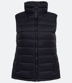 Colete em Poliamida com Gola Alta