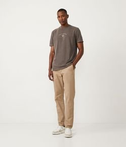 Calça Alfaiataria com Bolsos e Barra Dobrada