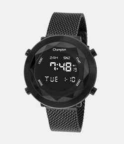 Relógio Champion Digital com Pulseira em Aço e Caixa em Metal CH48028D