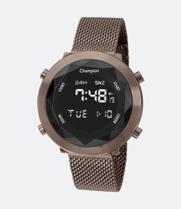 Relógio Champion Digital com Pulseira e Caixa em Aço  CH48028R Marrom 1