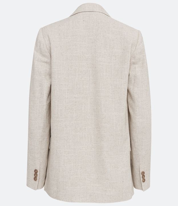 Blazer en Viscolino con Botones Off White 7