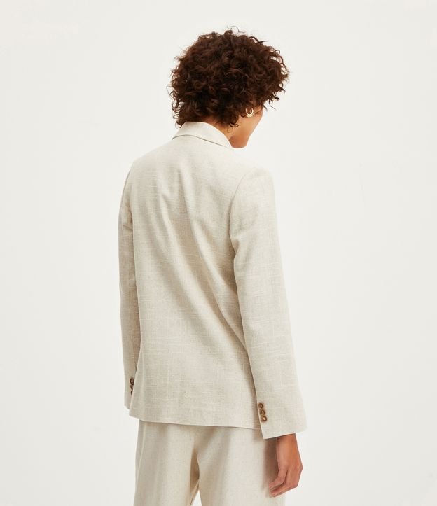 Blazer en Viscolino con Botones Off White 3