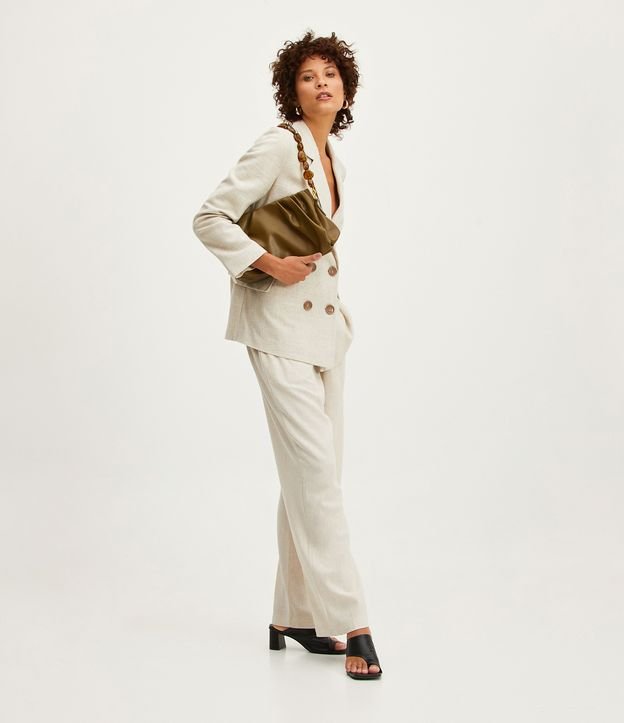 Blazer en Viscolino con Botones Off White 4