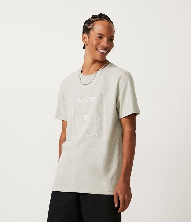 Camiseta em Algodão com Estampa Vacation