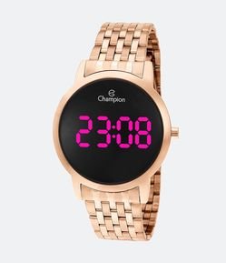 Relógio Champion Digital com Pulseita em Aço e Caixa em Metal Rose Gold CH40099Z