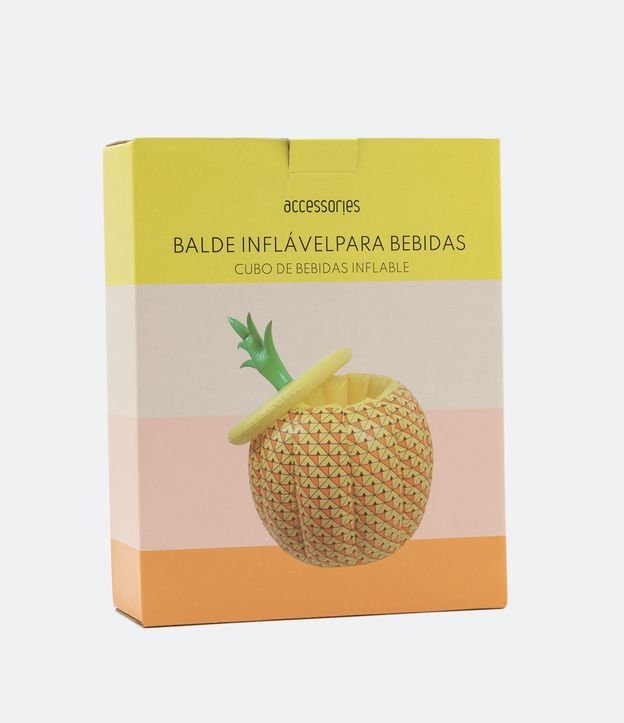 Portavaso Flotoante en Plástico en Forma de Piña Amarillo 2