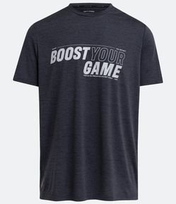 Camiseta Esportiva com Estampa em Lettering Refletivo