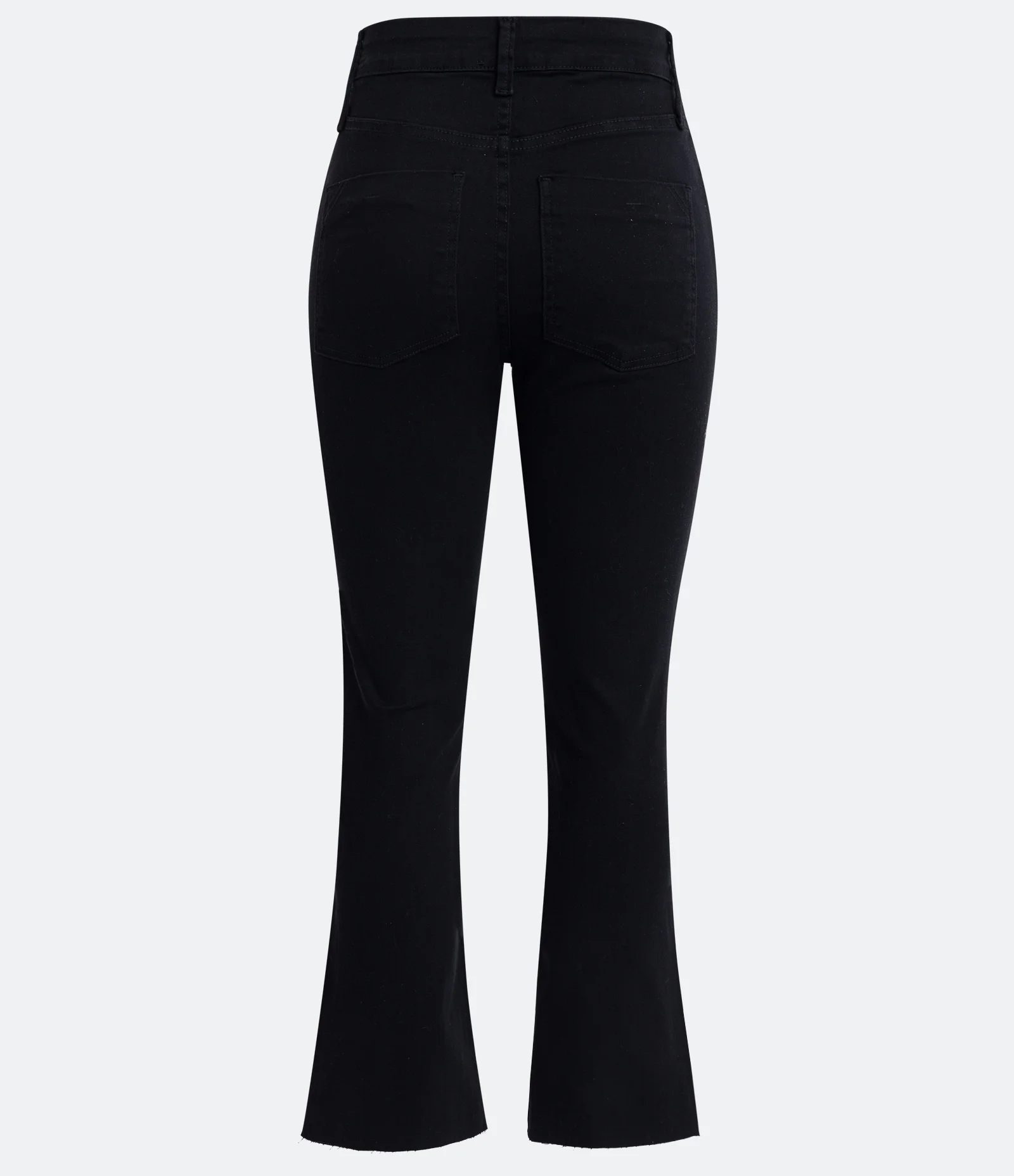 Calça Cropped em Sarja com Botão de Coração Preto 2