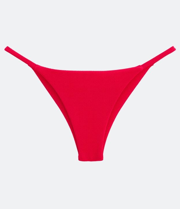 Bikini Bombacha Colaless con Textura y Laterales Delgadas Rojo 5
