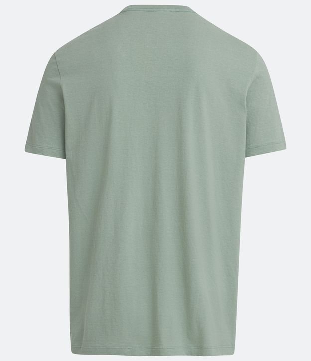 Camiseta Regular em Meia Malha com Estampa Venice Verde 2