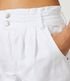 Imagem miniatura do produto Short Baggy en Sarga con Cintura Elástica y Pliegues Blanco 4