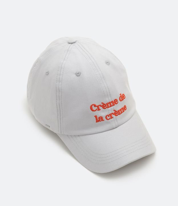 Boné Aba Curva em Algodão Bordado Crème de la Crème