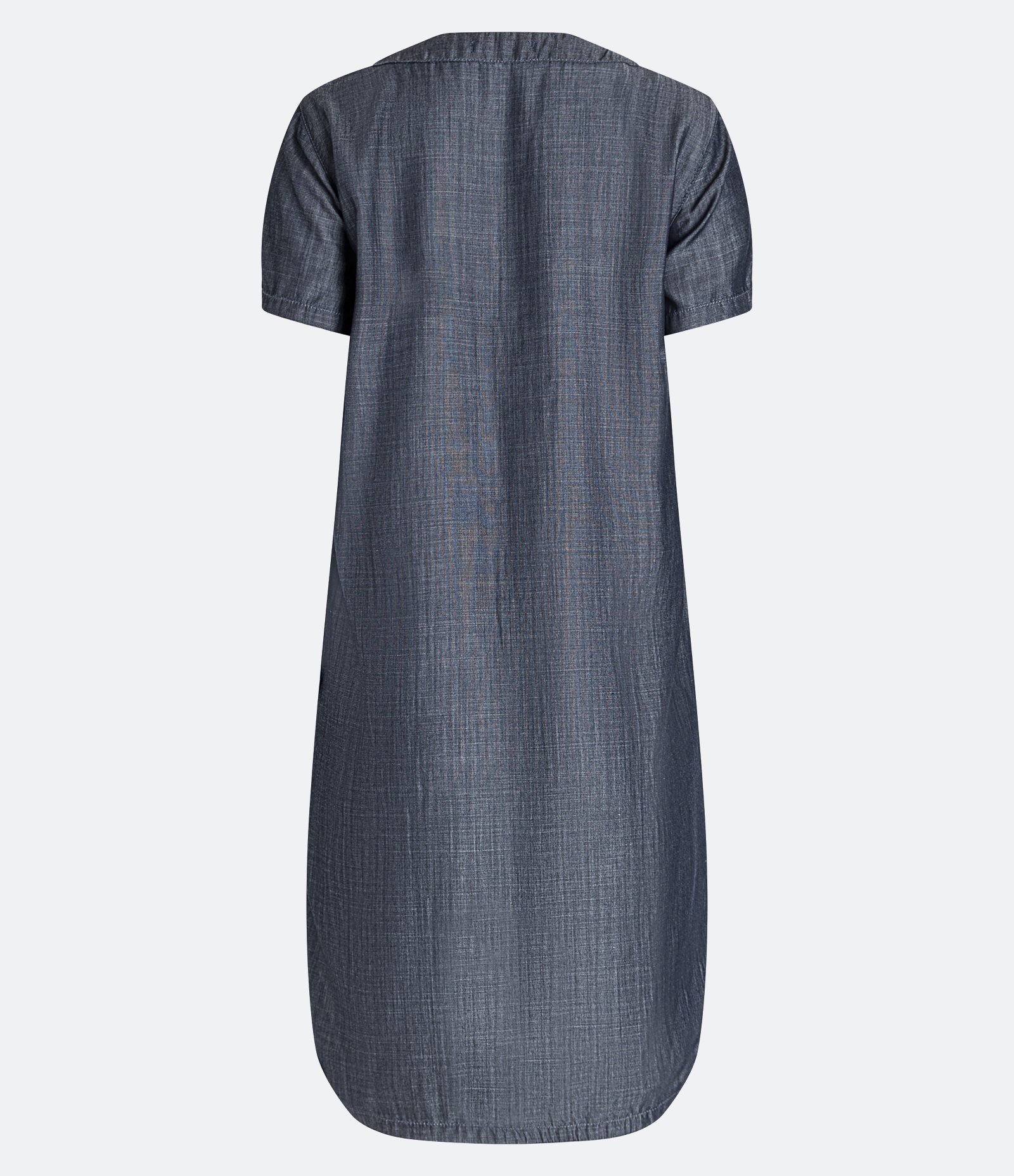 Vestido T-Shirt em Liocel com Barra Mullet Azul Acinzentado 2