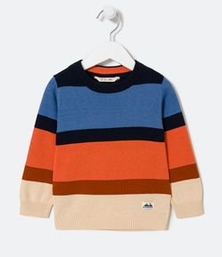 Blusão Infantil em Algodão com Estampa Bloco de Cores- Tam 1 a 5 anos