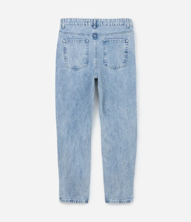 Calça Loose em Jeans com Bolsos Azul 2