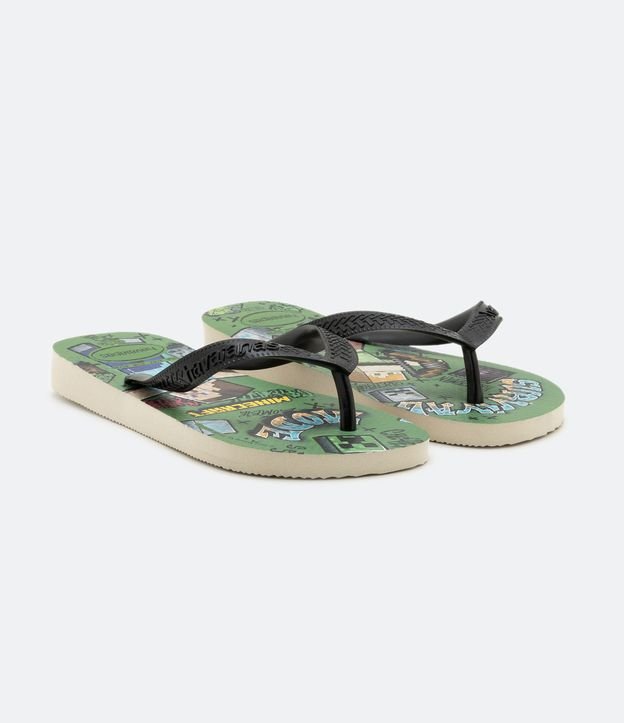 Chinelo Infantil com Tiras Minecraft Havaianas - Tam 23 ao 38