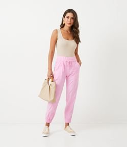 Calça Jogger em Liocel com Cós Elástico