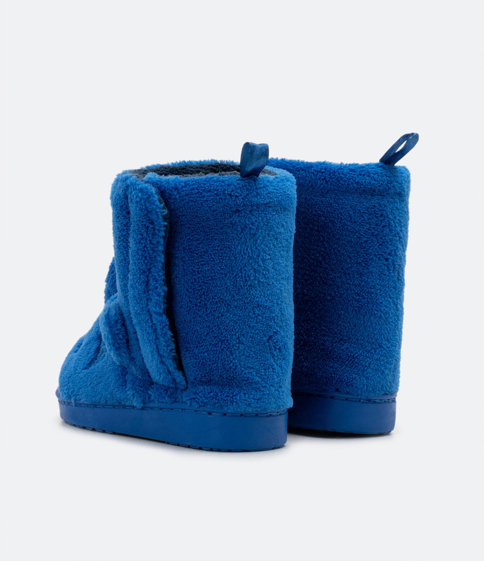 Pantufa Bota Infantil em Fleece com Bordado de Tubarão - Tam 19/20 ao 27/28 Azul 3