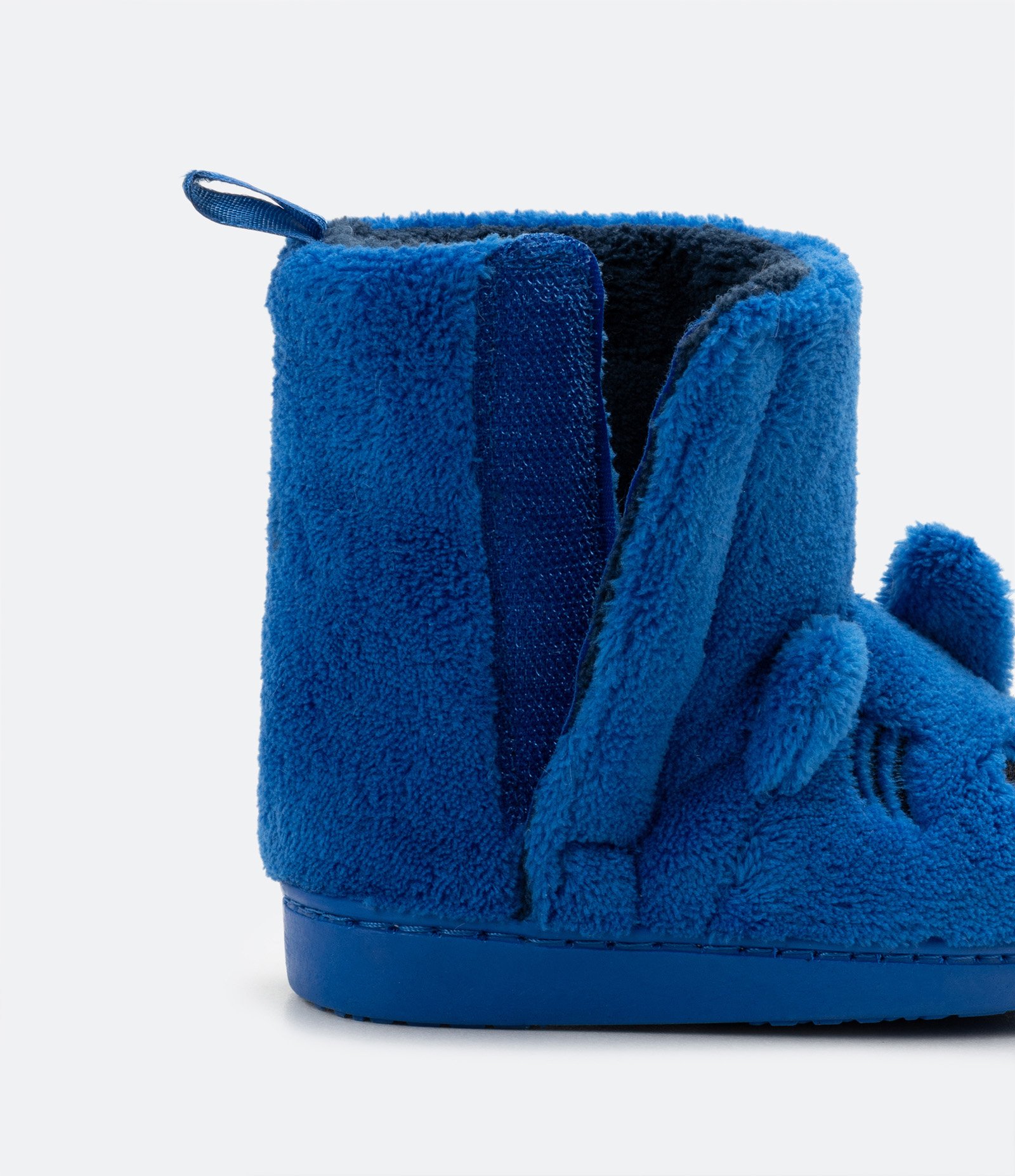 Pantufa Bota Infantil em Fleece com Bordado de Tubarão - Tam 19/20 ao 27/28 Azul 4