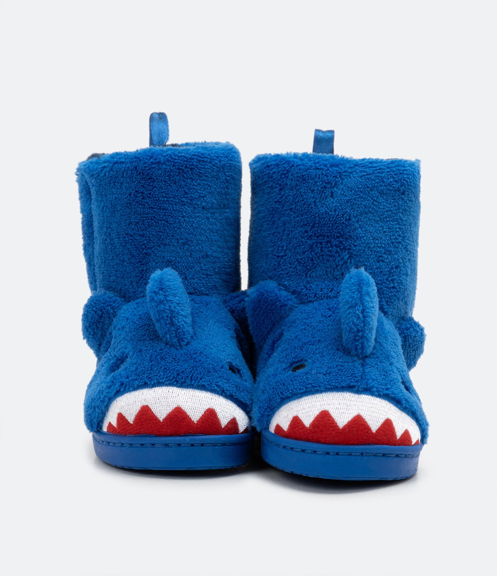Pantufa Bota Infantil em Fleece com Bordado de Tubarão - Tam 19/20 ao 27/28 Azul 5
