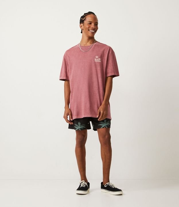 Bermuda Boardshort com Estampa de Coqueiros